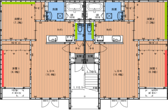 防府新橋3階建てアパートa棟 完成事例 2ldk 12戸 Feel Design Plus